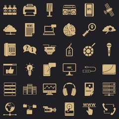 Poster - Site information icons set. Simple style of 36 site information vector icons for web for any design