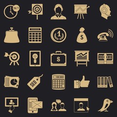 Poster - Viral marketing icons set. Simple set of 25 viral marketing vector icons for web for any design