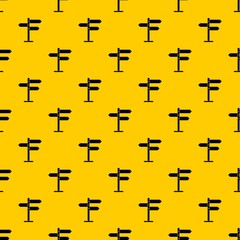 Poster - Direction signs pattern seamless vector repeat geometric yellow for any design