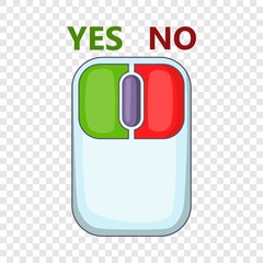 Poster - Computer mouse with red and green buttons icon. Cartoon illustration of computer mouse with red and green buttons vector icon for web