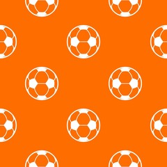 Poster - Football pattern vector orange for any web design best