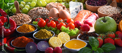 Tela Assorted organic food products on the table