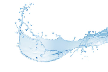 Wall Mural - water splash isolated on white background,beautiful splashes a clean water