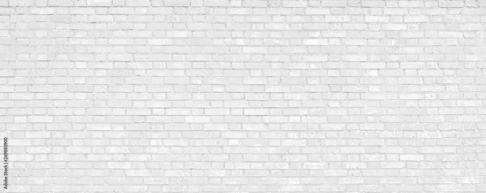 White brick wall modern Background. - obrazy, fototapety, plakaty 