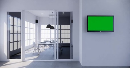 Wall Mural - Office business - beautiful boardroom meeting room and conference table, modern style. 3D rendering