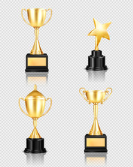 Wall Mural - trophy awards realistic set