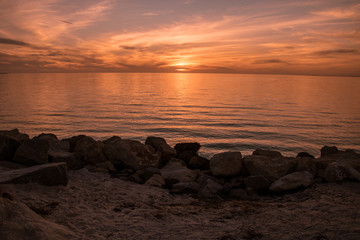 Wall Mural - Sunset on the Gulf of Mexico