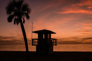 Wall Mural - Sunset on the Gulf of Mexico