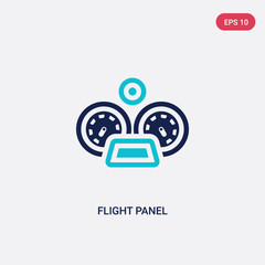 two color flight panel vector icon from airport terminal concept. isolated blue flight panel vector sign symbol can be use for web, mobile and logo. eps 10