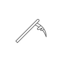 Poster - Scythe outline icon. Element of nasty icon. Thin line icon for website design and development, app development. Premium icon