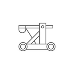 Poster - history, catapult, weapon outline icon
