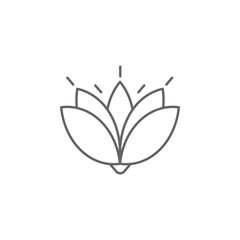Poster - Diwali, lotus, flower icon. Element of Diwali icon. Thin line icon for website design and development, app development. Premium icon