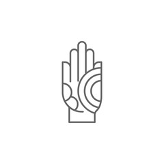 Poster - Diwali, hand, ornament, henna icon. Element of Diwali icon. Thin line icon for website design and development, app development. Premium icon