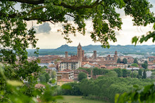 The Town Of Alba And Its Cathedral, Piemonte, Italy.  It Is Considered The Capital Of The UNESCO Human Heritage Hilly Area Of Langhe, And Is Famous For Its White Truffle, Peach And Wine Production