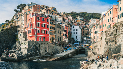 View of Riomaggiore from the sea 2