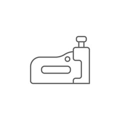 Poster - Carpentry, staple gun line vector icon