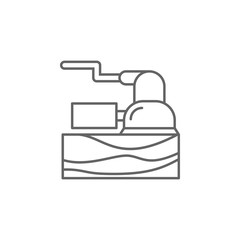 Aufkleber - Carpentry, sander line vector icon