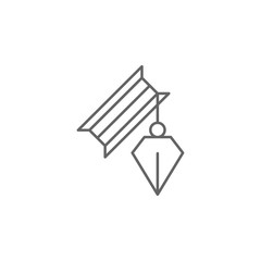Aufkleber - Carpentry, plumb line vector icon