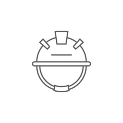Aufkleber - Carpentry, helmet line vector icon