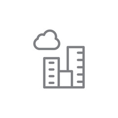 Aufkleber - City, pollution line vector icon. Element of pollution icon