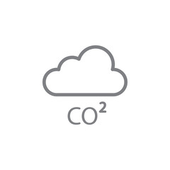 Aufkleber - Co2, cloud line vector icon. Element of pollution icon