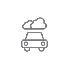 Aufkleber - Car, smoke line vector icon. Element of pollution icon