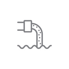 Aufkleber - Sea, river, pollution line vector icon. Element of pollution icon