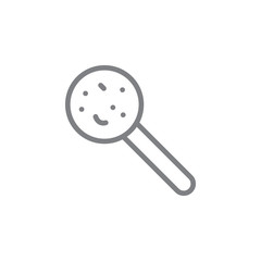 Poster - Virus, magnifier line vector icon. Element of pollution icon