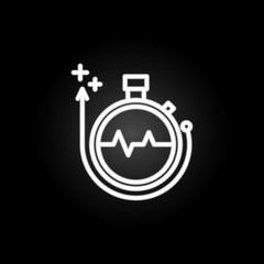 Poster - increasing, thinking, miscellaneous neon icon. Elements of positive thinking set. Simple icon for websites, web design, mobile app, info graphics