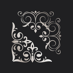 Wall Mural - vintage swirl design elements