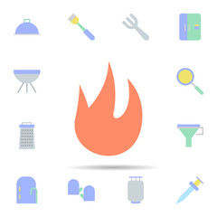 Poster - Kitchen, fire icon. Universal set of Kitchen for website design and development, app development