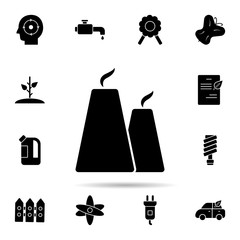 Poster - Energy, factory, power icon. Universal set of ecology for website design and development, app development