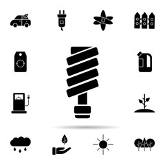 Poster - Efficient, electricity, lightbulb icon. Universal set of ecology for website design and development, app development