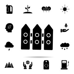 Poster - Fence, home icon. Universal set of ecology for website design and development, app development