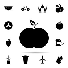 Poster - Apple, food, organic icon. Universal set of ecology for website design and development, app development