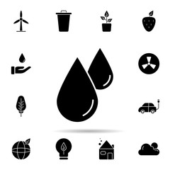 Poster - Drop, fluid, liquid icon. Universal set of ecology for website design and development, app development
