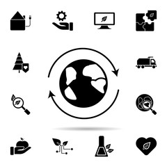 Poster - Activism, axe, leaf icon. Universal set of ecology for website design and development, app development