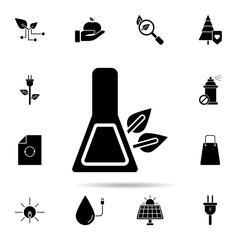 Poster - Chemistry, leaf icon. Universal set of ecology for website design and development, app development