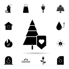 Poster - Nature, protection, love icon. Universal set of ecology for website design and development, app development