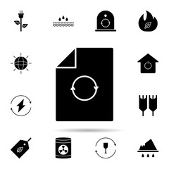 Poster - Paper sheet icon. Universal set of ecology for website design and development, app development