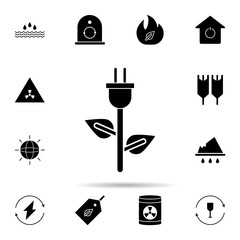 Poster - Bio energy, leaf icon. Universal set of ecology for website design and development, app development