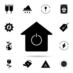 Poster - Home, switch icon. Universal set of ecology for website design and development, app development