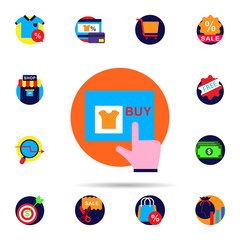 Poster - Discount, banner, commerce icon. Universal set of discount for website design and development, app development