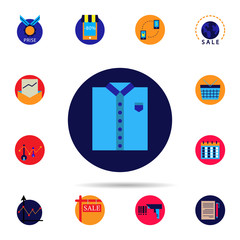 Poster - Discount, tie, fashion icon. Universal set of discount for website design and development, app development