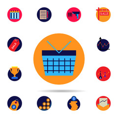 Poster - Discount, shopper, basket icon. Universal set of discount for website design and development, app development