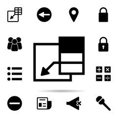Poster - insert column icon. Universal set of web for website design and development, app development