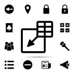 Poster - insert table icon. Universal set of web for website design and development, app development