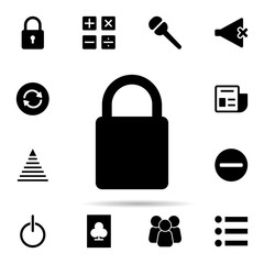 Poster - locked icon. Universal set of web for website design and development, app development