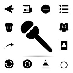 Poster - microphone icon. Universal set of web for website design and development, app development