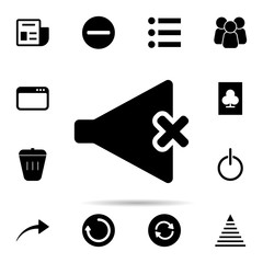 Poster - muted speaker icon. Universal set of web for website design and development, app development